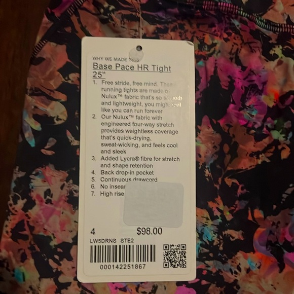 NWT Lululemon Base Pace HR Tight - Picture 4 of 4